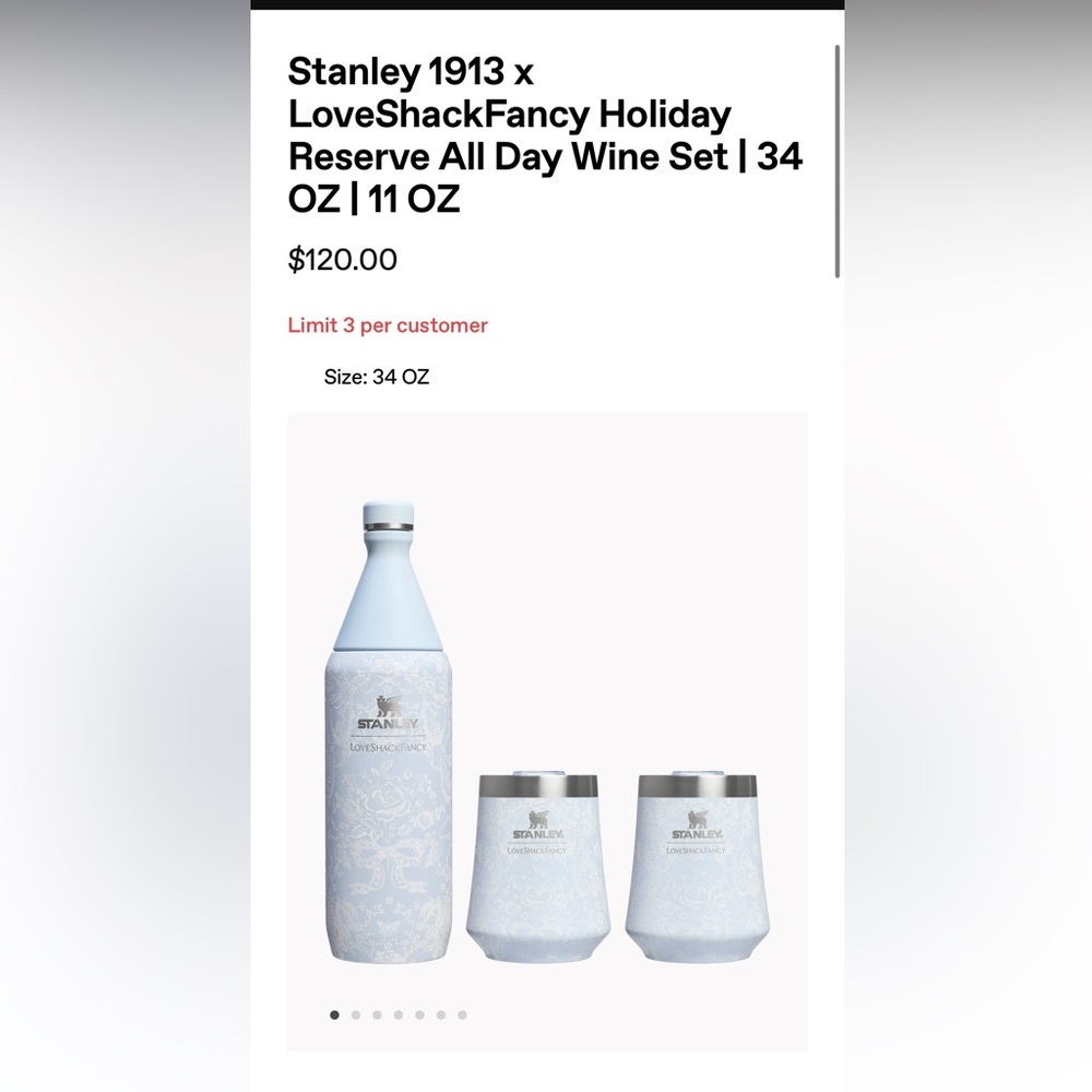 Stanley x Love Shack Fancy Wine Set, Unused still in box